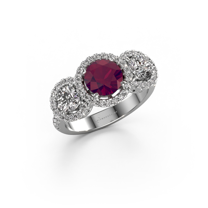 Image of Ring Lacie 950 platinum Rhodolite 6.5 mm