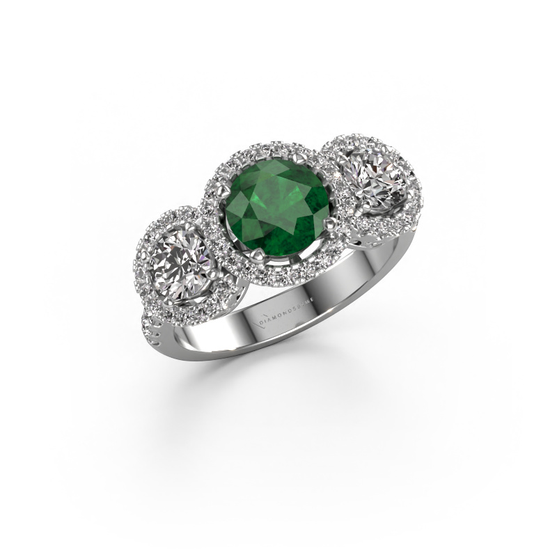 Image of Ring Lacie 950 platinum Emerald 6.5 mm