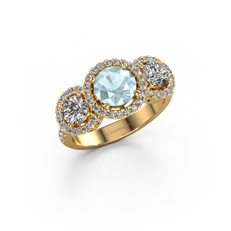 Image of Ring Lacie 585 gold Aquamarine 6.5 mm