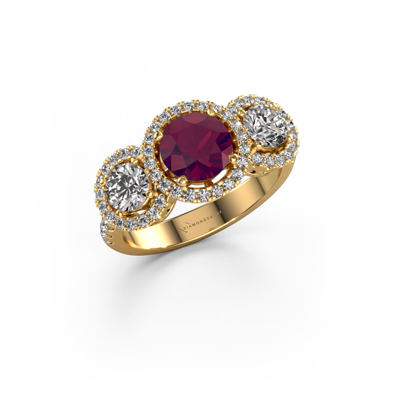 Image of Ring Lacie 585 gold Rhodolite 6.5 mm