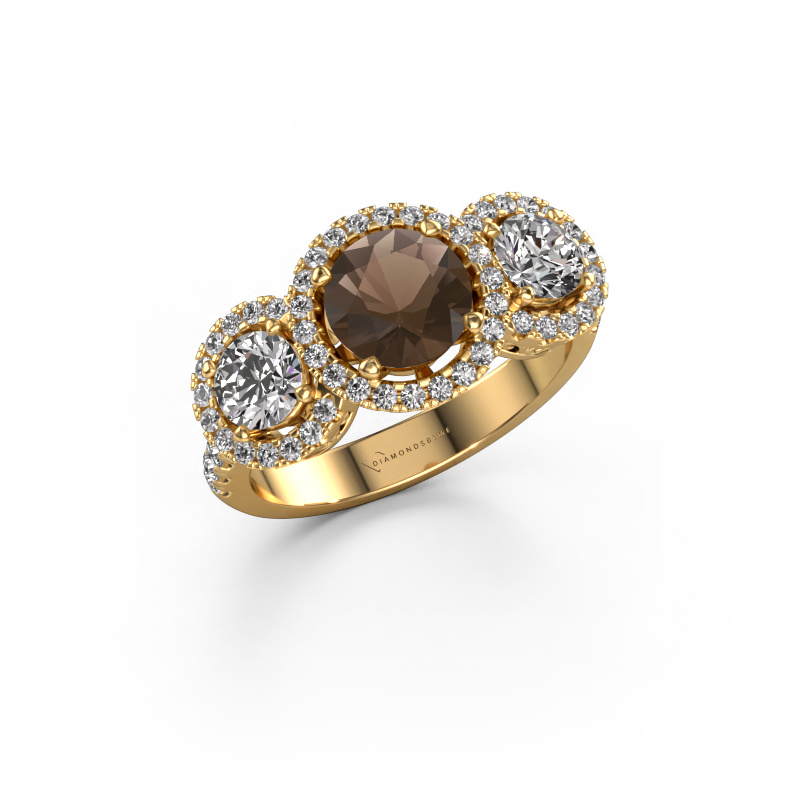 Image of Ring Lacie 585 gold Smokey quartz 6.5 mm