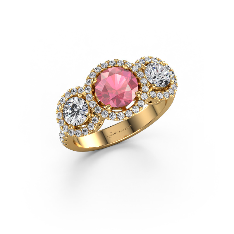 Image of Ring Lacie 585 gold Tourmaline pink 6.5 mm