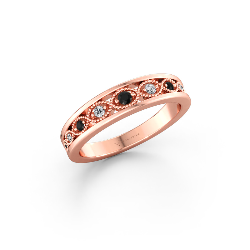 Immagine di Anello componibile Laine 585 oro rosa Diamante nero 0.139 crt