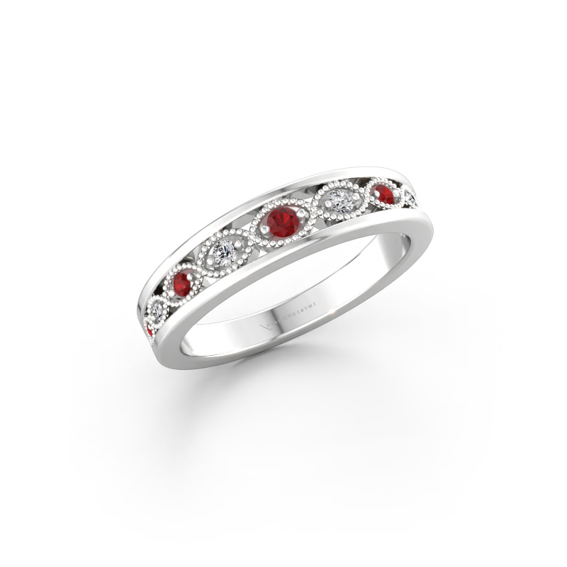 Immagine di Anello componibile Laine 585 oro bianco Rubino 2 mm