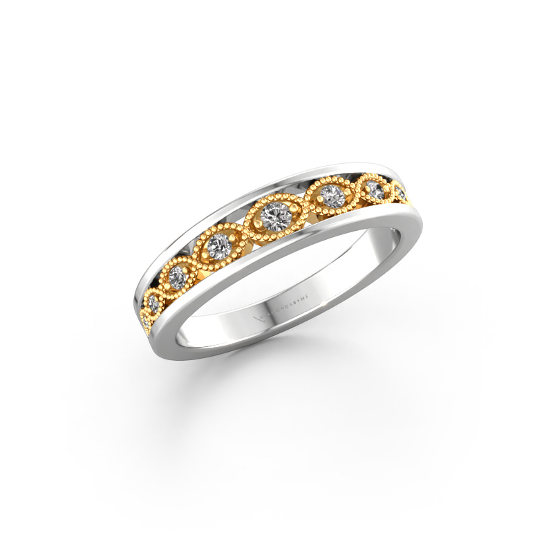 Image of Stackable ring Laine 585 white gold Lab-grown diamond 0.125 crt