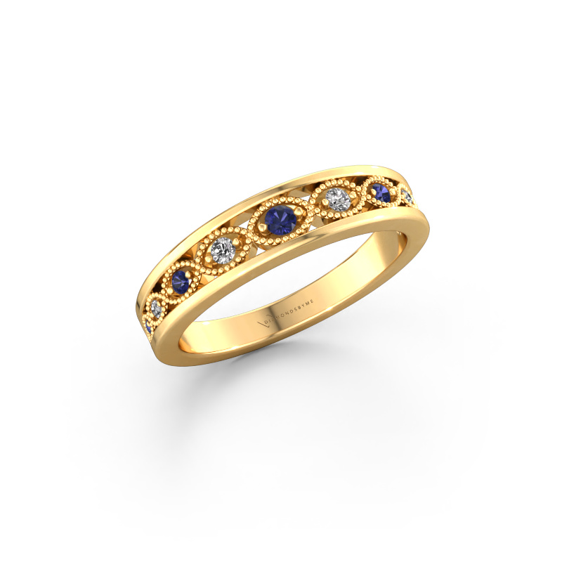 Image of Stackable ring Laine 585 gold Sapphire 2 mm