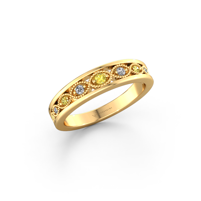 Image of Stackable ring Laine 585 gold Yellow sapphire 2 mm