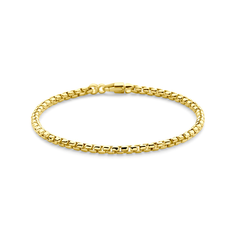 Image of Bracelet Lala 3mm ±7,5 in Hollow - 585 gold