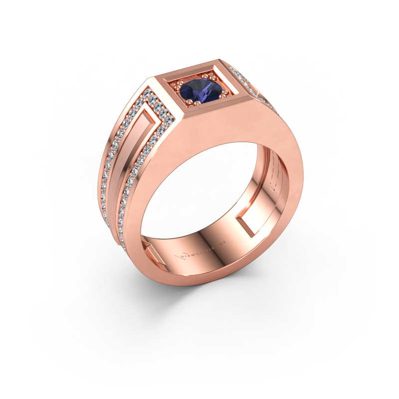 Bild von Herrenring Lando 585 Roségold Saphir 4.7 mm