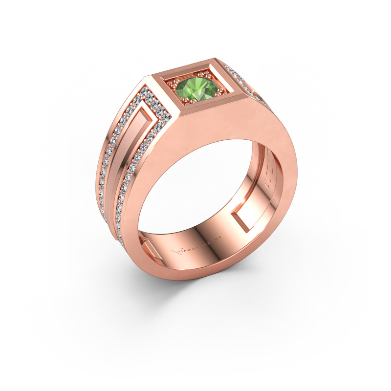 Bild av Herrring Lando 585 roséguld Grön turmalin 4.7 mm