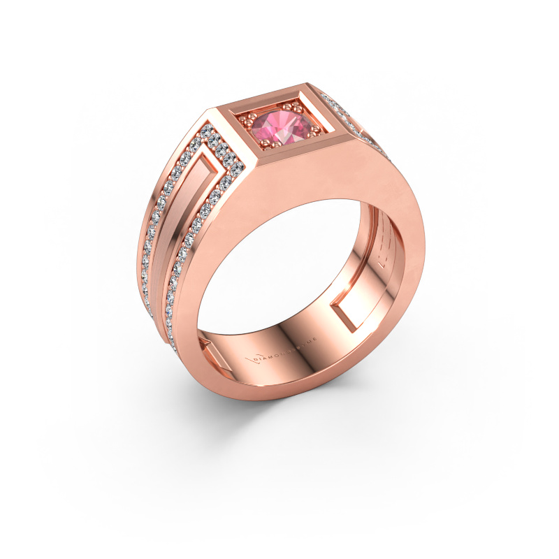 Bild av Herrring Lando 585 roséguld Rosa turmalin 4.7 mm