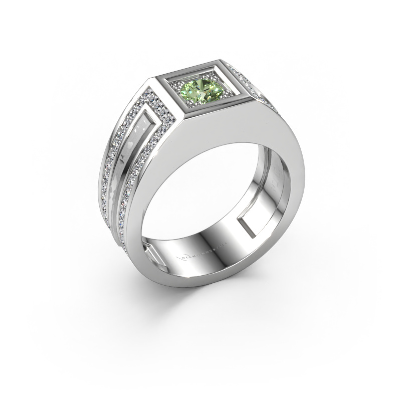 Bild von Herrenring Lando 950 Platin Grüner Labor-Diamant 4.7 mm