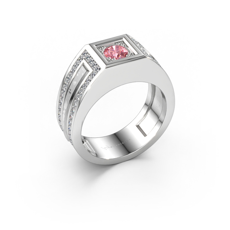 Immagine di Anello da uomo Lando 950 platino Diamante lab grown rosa 4.7 mm