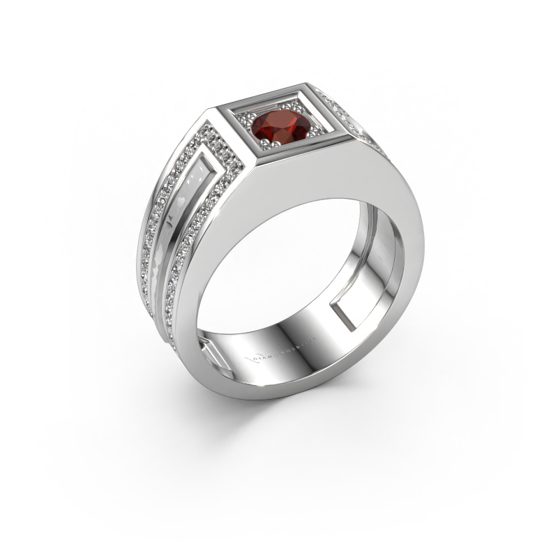 Image of Men's ring Lando 950 platinum Garnet 4.7 mm