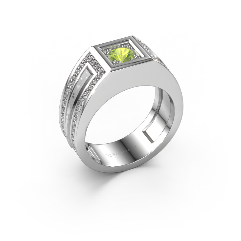 Bild von Herrenring Lando 950 Platin Peridot 4.7 mm