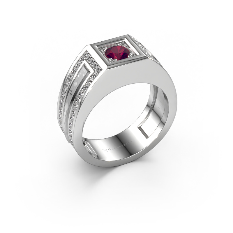 Image of Men's ring Lando 950 platinum Rhodolite 4.7 mm