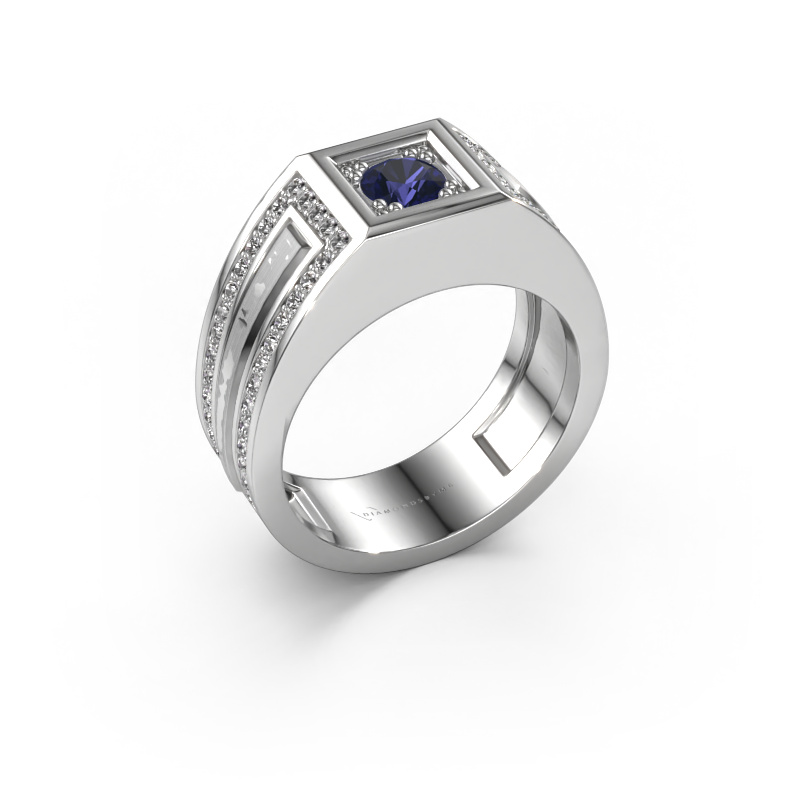 Image of Men's ring Lando 950 platinum Sapphire 4.7 mm