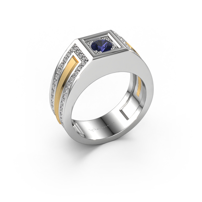 Image of Men's ring Lando 585 white gold Sapphire 4.7 mm