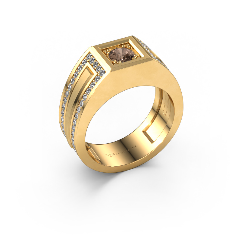 Image of Men's ring Lando 585 gold Brown diamond 1.02 crt