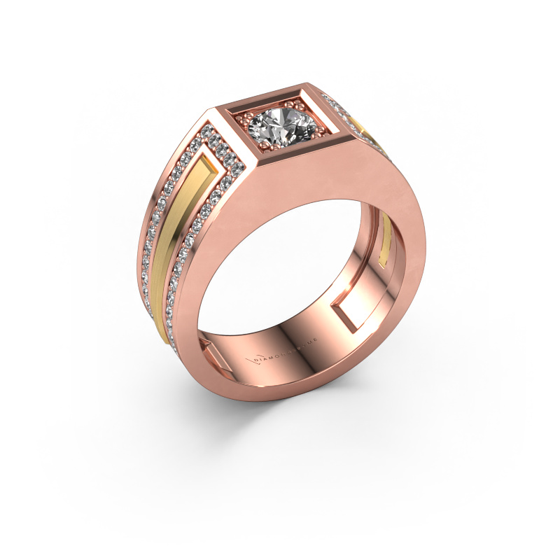 Image of Men's ring Lando 585 rose gold Diamond 1.22 crt