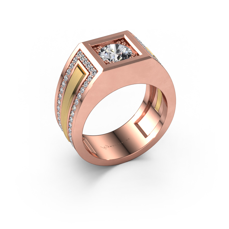 Image of Men's ring Lando 585 rose gold Diamond 1.64 crt