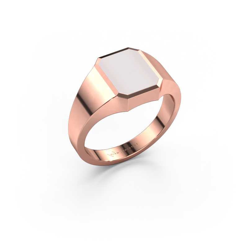 Bild von Pinky Ring Lars 1 585 Roségold Rot Lagenstein 10x8 mm