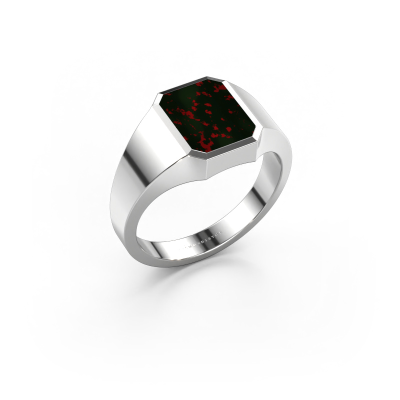 Bild von Pinky Ring Lars 1 950 Platin Heliotrop 10x8 mm