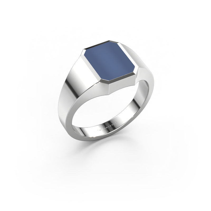 Image of Pinky ring Lars 1 950 platinum Blue sardonyx 10x8 mm