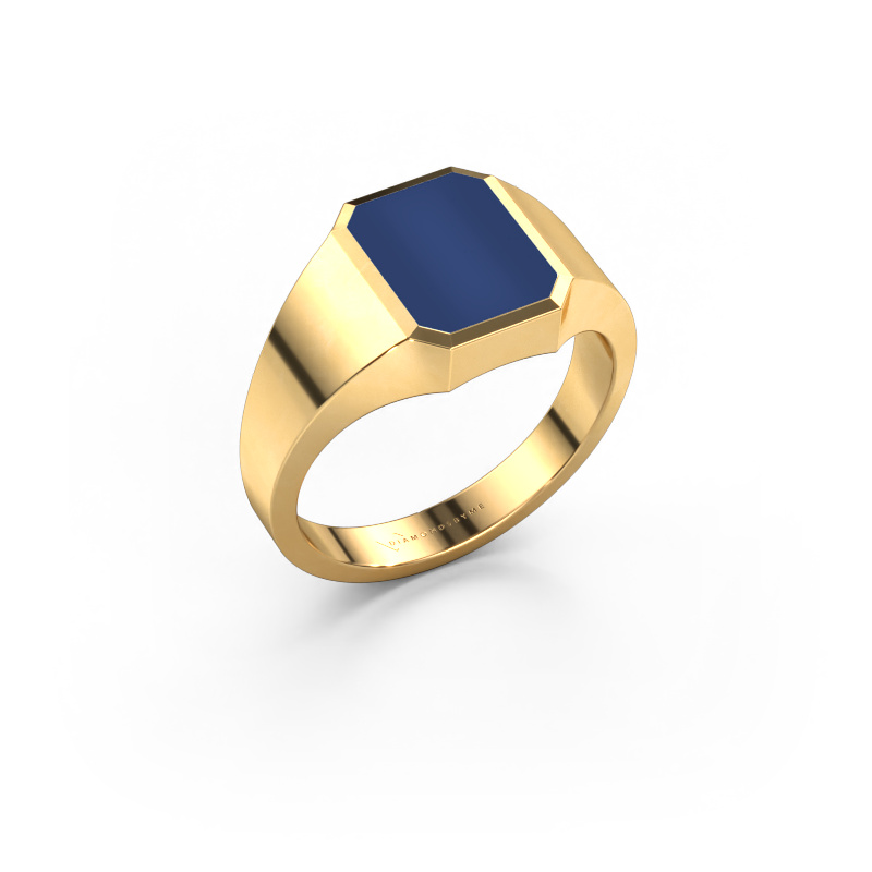 Image of Pinky ring Lars 1 585 gold Lapis 10x8 mm