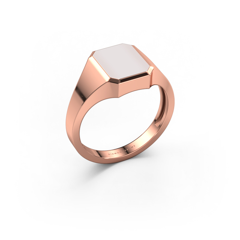 Image de Bague pinky Lars 1 light 585 or rose Nicolo rouge 10x8 mm