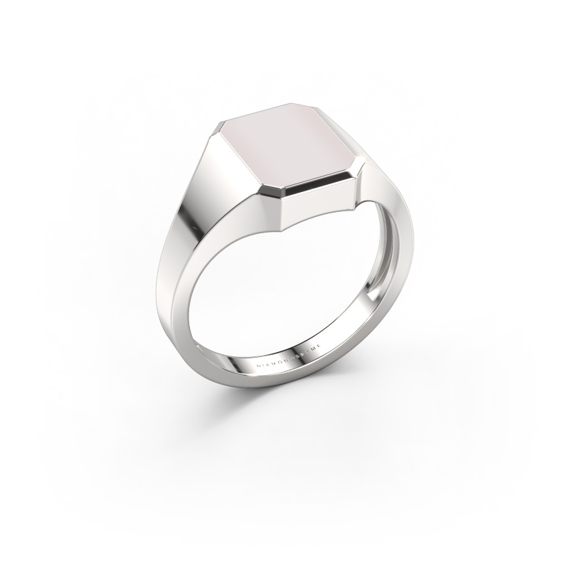 Bild von Pinky Ring Lars 1 light 950 Platin Rot Lagenstein 10x8 mm