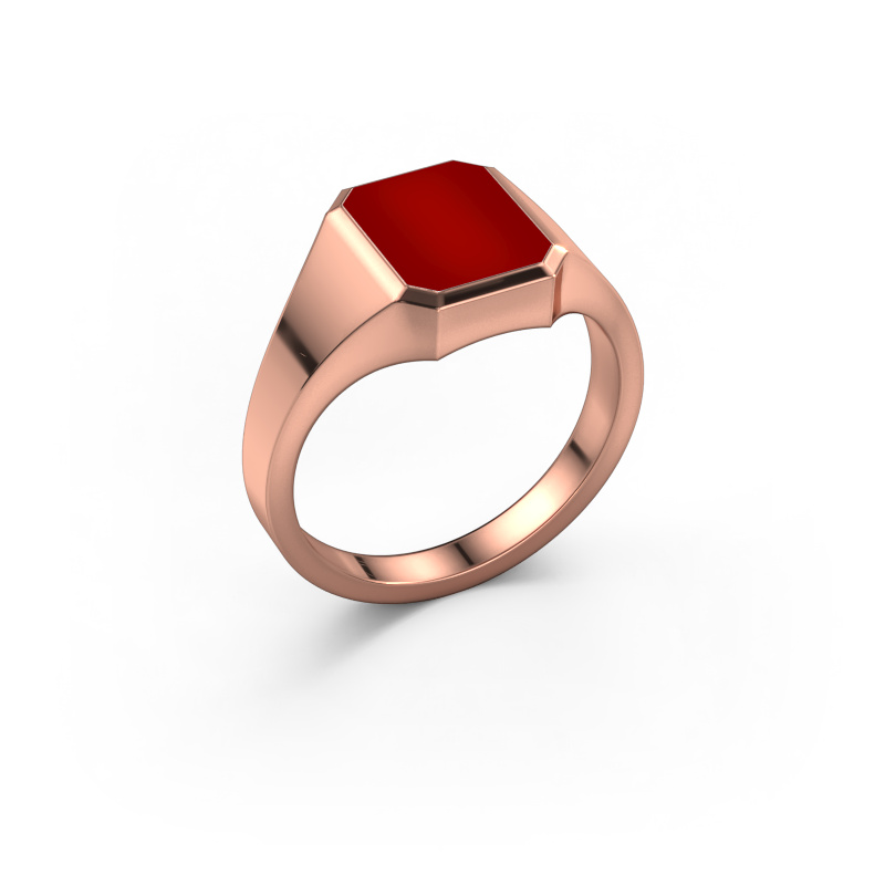 Bild von Pinky Ring Lars 1 585 Roségold Karneol 10x8 mm