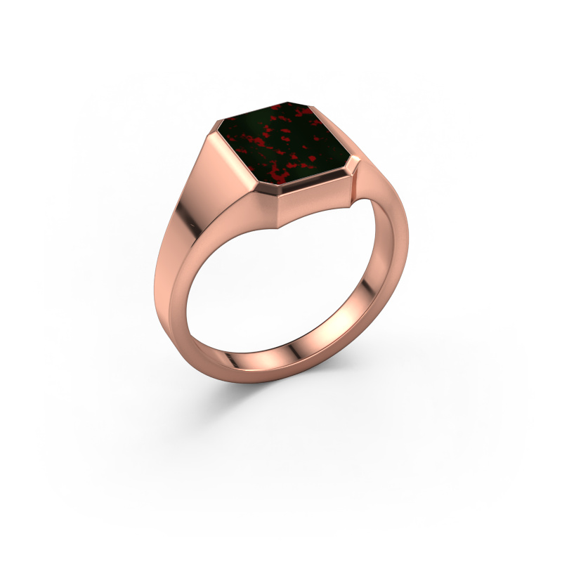 Bild von Pinky Ring Lars 1 585 Roségold Heliotrop 10x8 mm