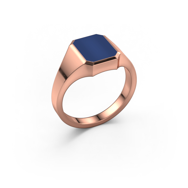 Afbeelding van Pinkring Lars 1 585 rosé goud Lapis lazuli 10x8 mm