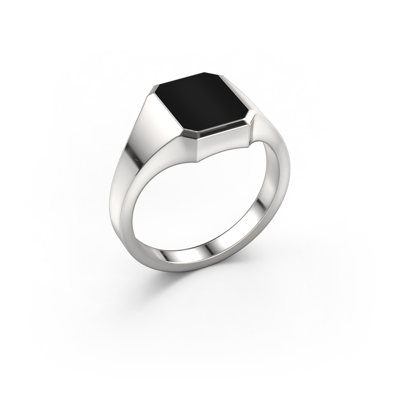 Image de Bague pinky Lars 1 950 platine Onyx 10x8 mm