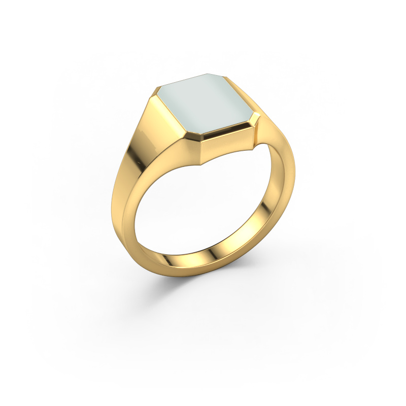 Image of Pinky ring Lars 1 585 gold Green sardonyx 10x8 mm