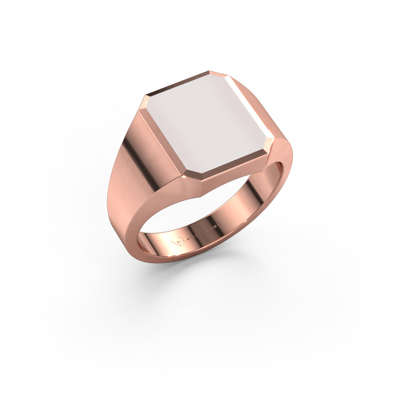 Image of Signet ring Lars 2 585 rose gold Red sardonyx 12x10 mm