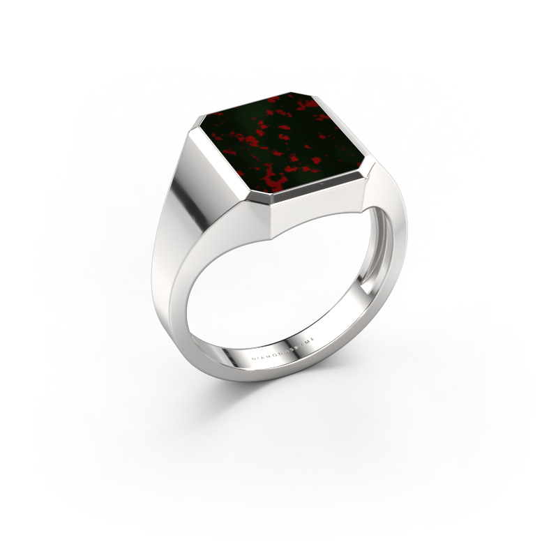 Image de Chevalière Lars 2 light 950 platine Héliotrope 12x10 mm