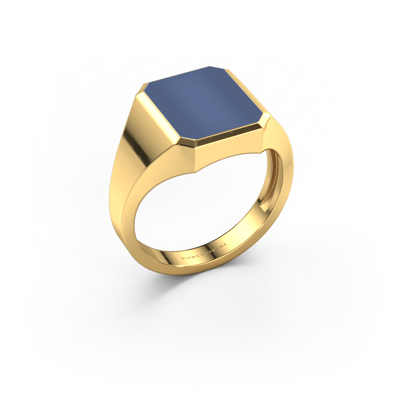 Image of Signet ring Lars 2 light 585 gold Blue sardonyx 12x10 mm