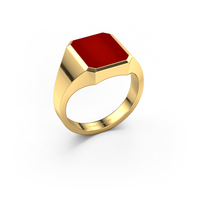 Afbeelding van Zegelring Lars 2 585 goud Carneool 12x10 mm