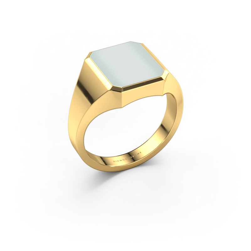 Image of Signet ring Lars 2 585 gold Green sardonyx 12x10 mm