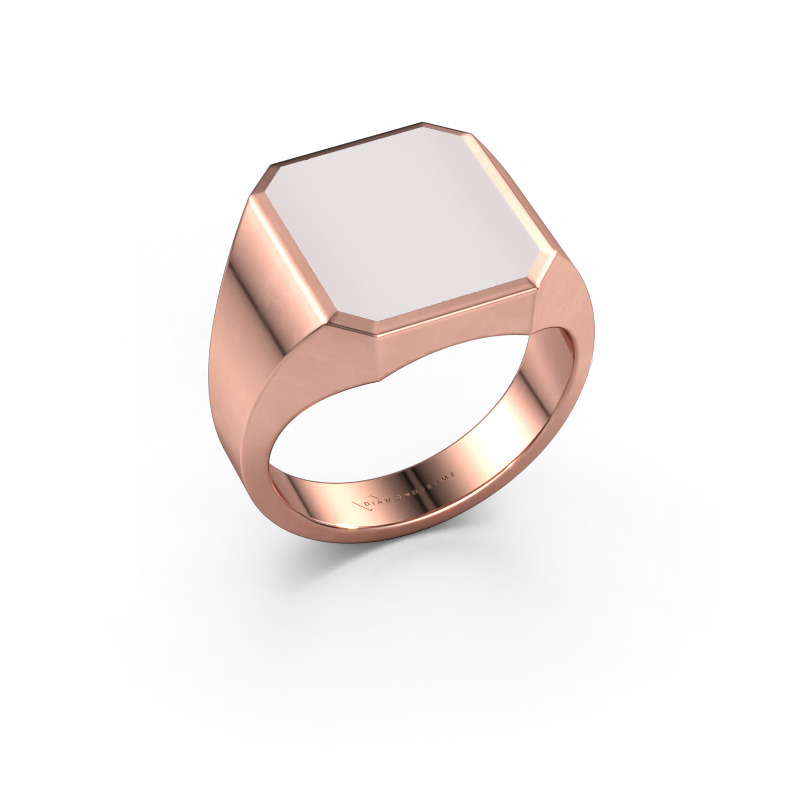 Image of Signet ring Lars 3 585 rose gold Red sardonyx 14x12 mm