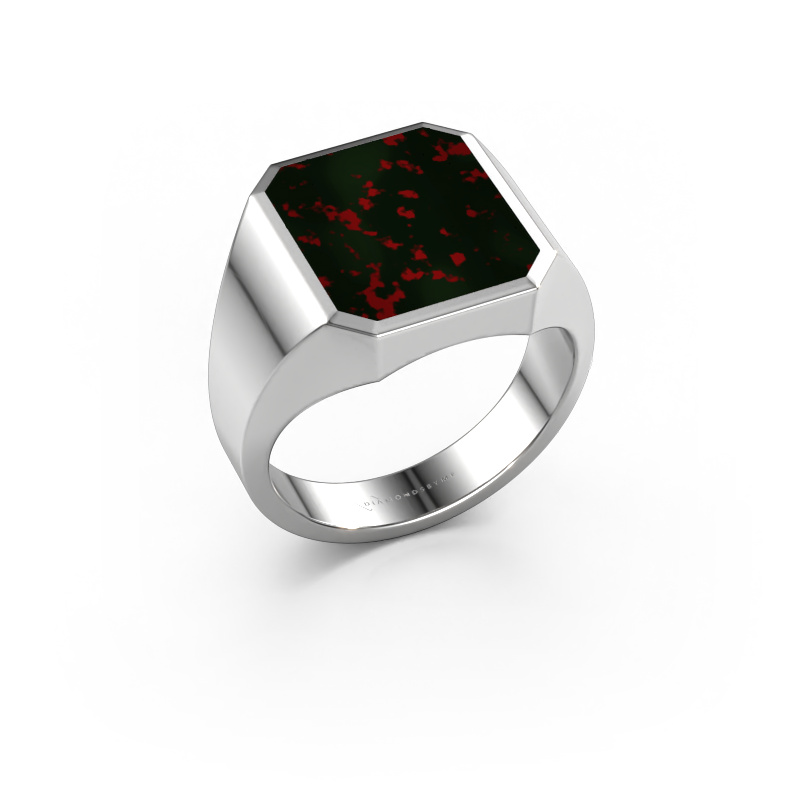 Image de Chevalière Lars 3 950 platine Héliotrope 14x12 mm