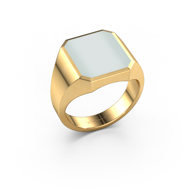 Image of Signet ring Lars 3 585 gold Green sardonyx 14x12 mm