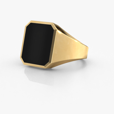 Orisun, Gold-Tone Black Onyx Signet Ring, In stock!