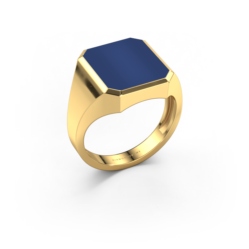 Image de Chevalière Lars 3 light 585 or jaune Lapis lazuli 14x12 mm