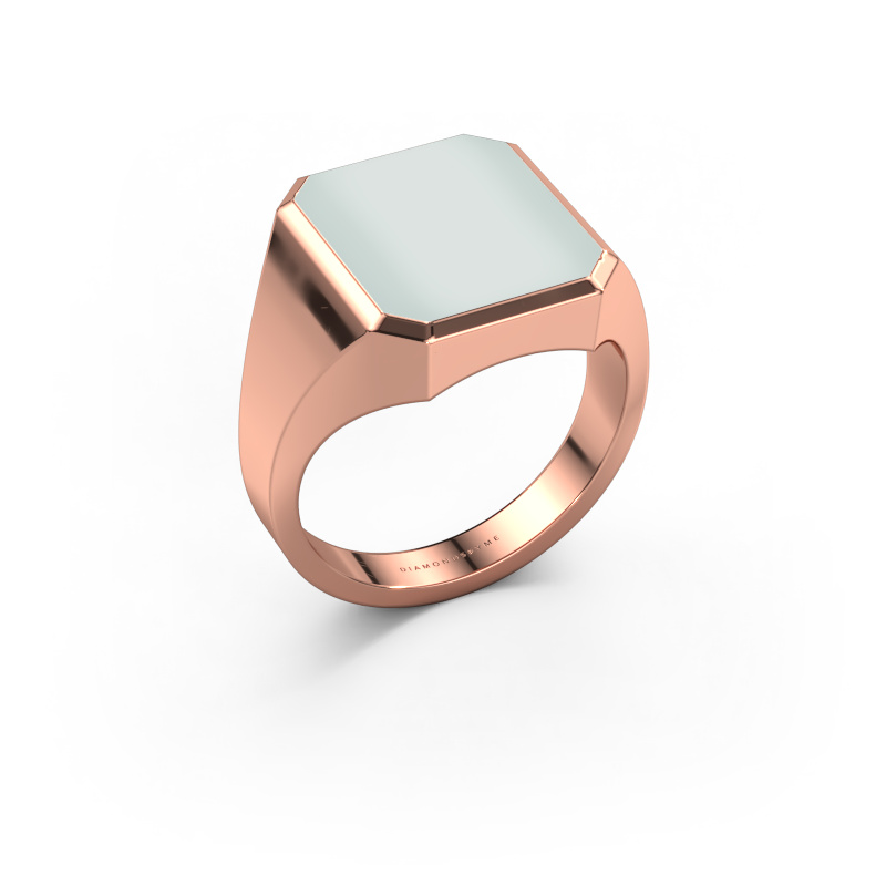 Bild von Siegelring Lars 3 585 Roségold Grüner Lagenstein 14x12 mm