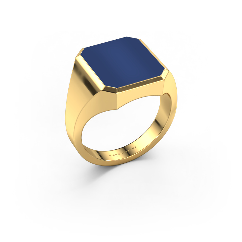 Image de Chevalière Lars 3 585 or jaune Lapis lazuli 14x12 mm