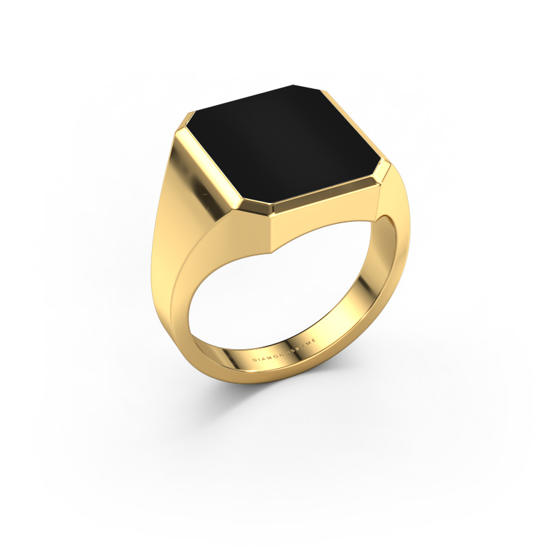 Image of Signet ring Lars 3 585 gold Onyx 14x12 mm