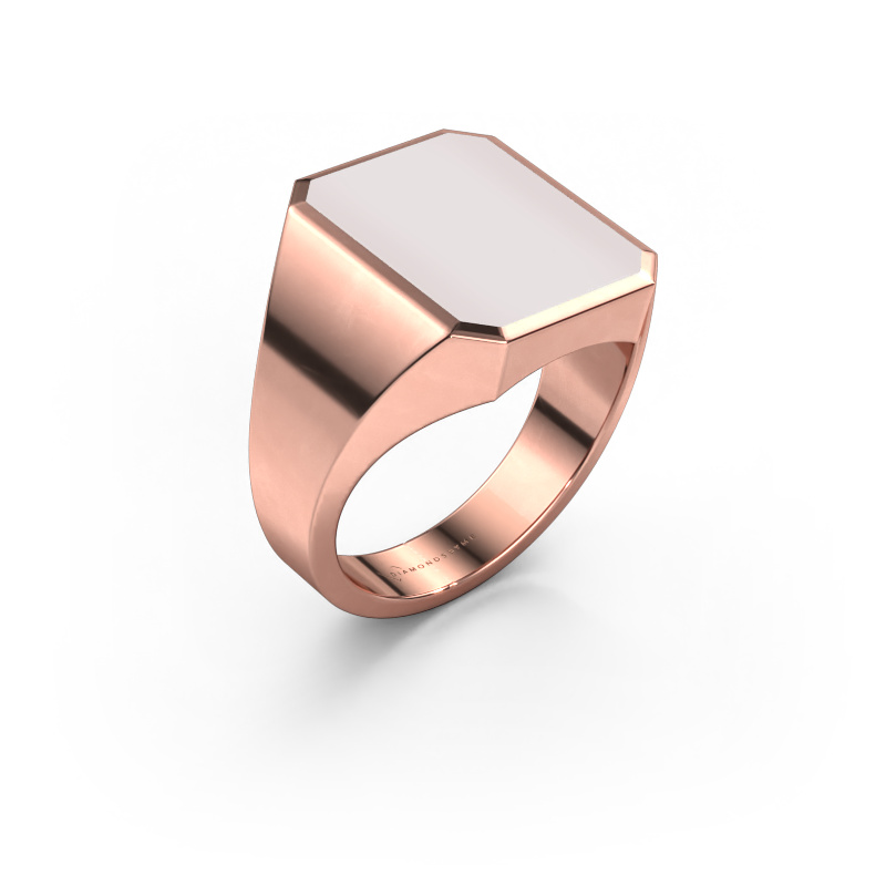 Image of Signet ring Lars 4 585 rose gold Red sardonyx 15x12 mm